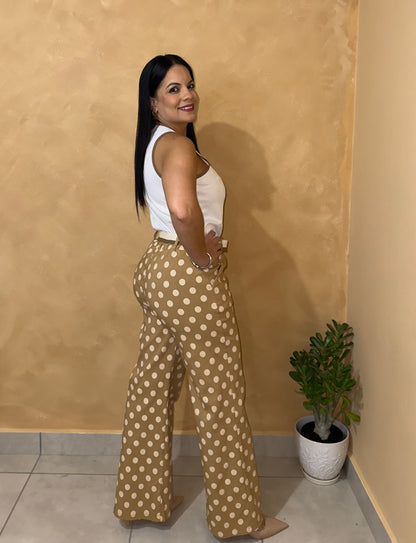 Pantalón Polka Dots Crema