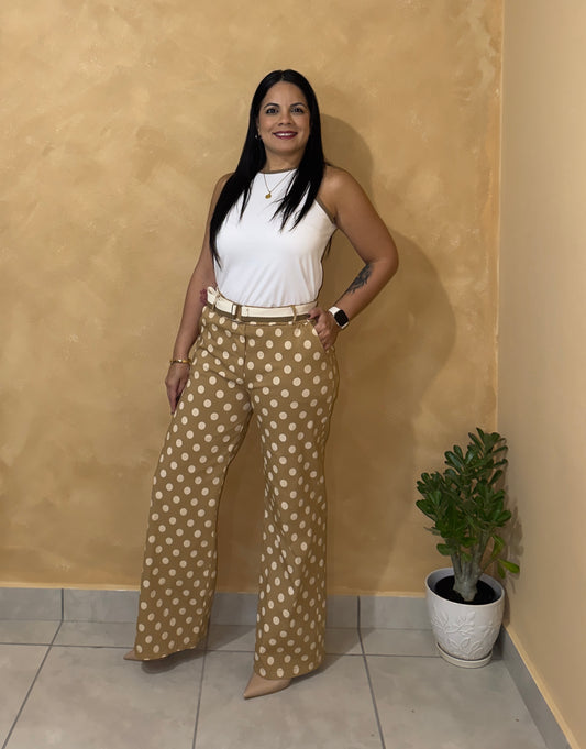 Pantalón Polka Dots Crema