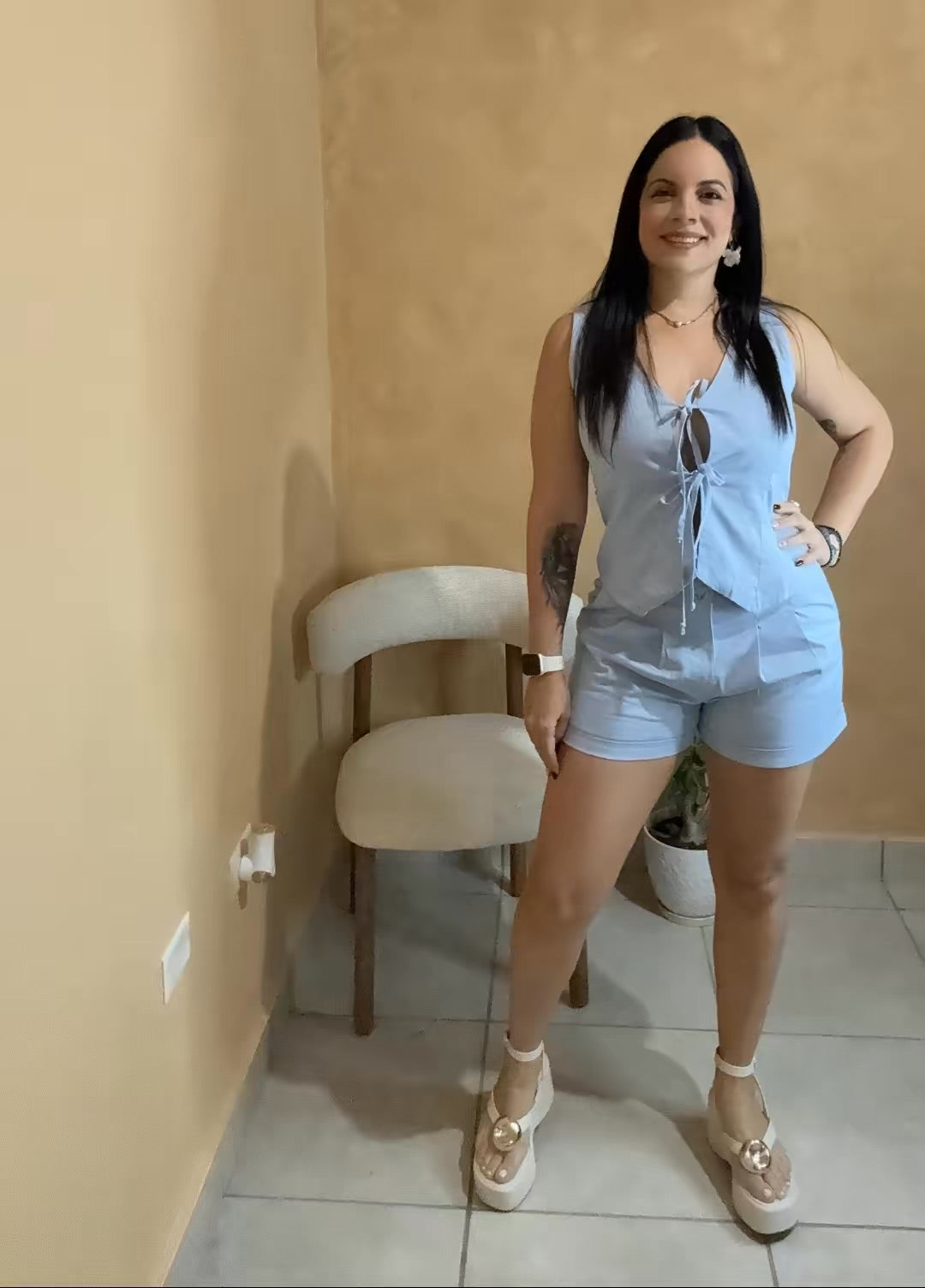 Set corto Azul celeste